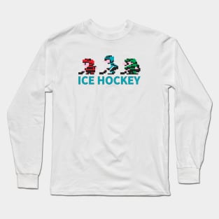 8-bit Ice Hockey Guys Long Sleeve T-Shirt